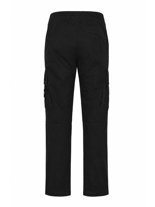 Pantalone 3100053 in tela di cotone old effect Nero STONE ISLAND | 3100053S00WAV0129